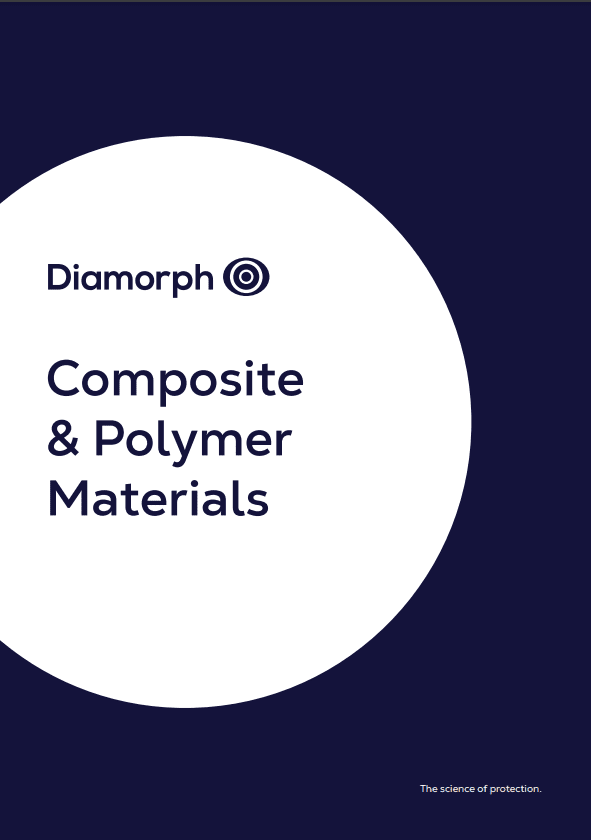 Diamorph Composite & Polymer Materials cover with dark blue and white circular design.