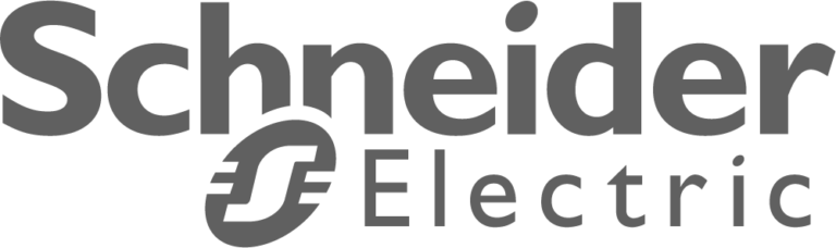 Schneider Electric logo in gray with stylized S symbol under the company name.